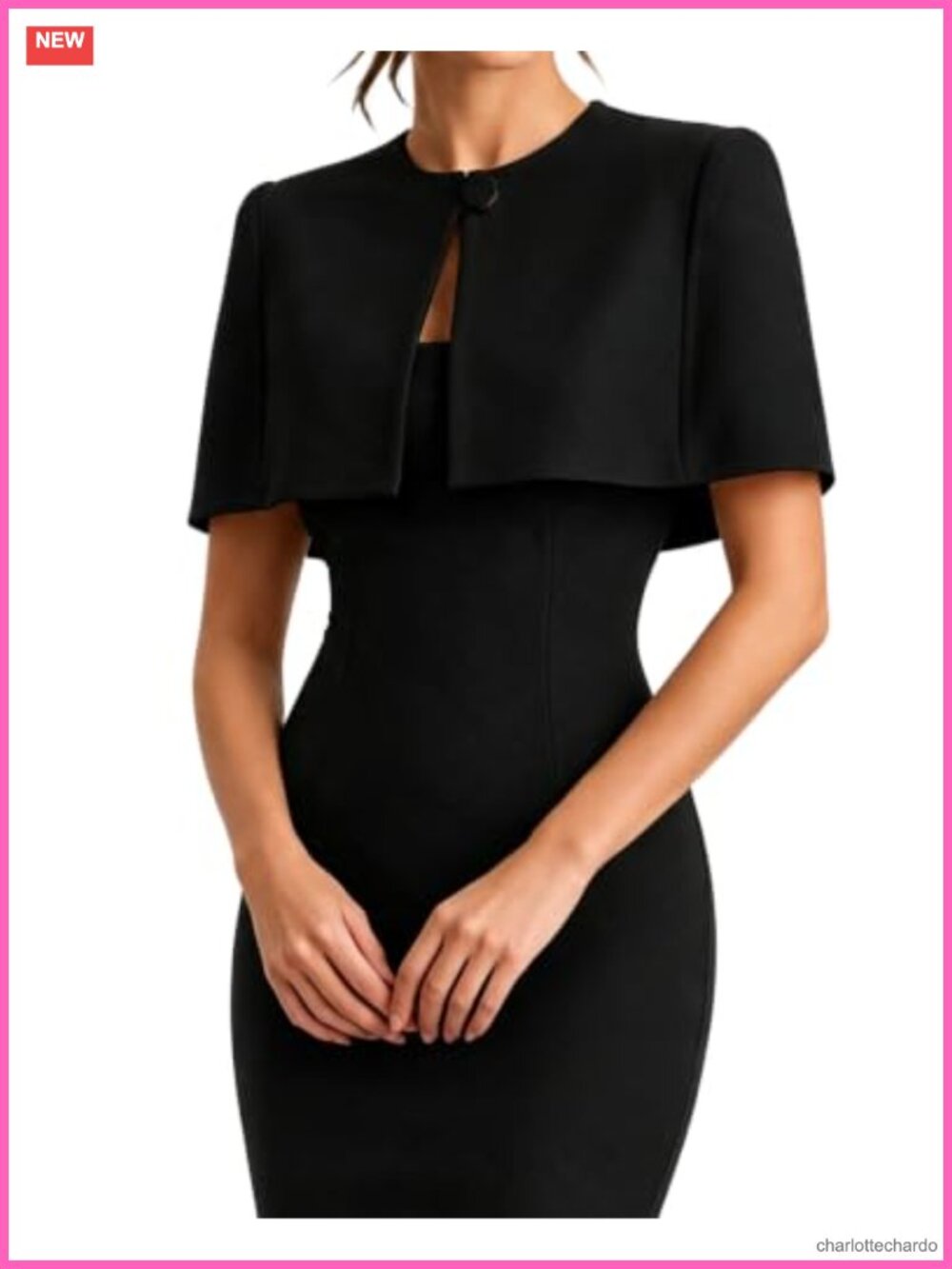 Women's Single Button Cape Evening Dress Open Front Shawl Wrap